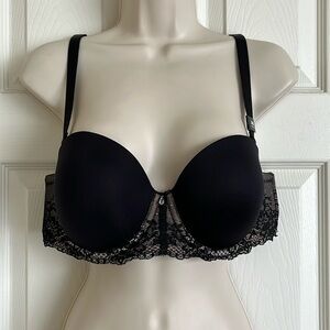 Torrid 38B Strapless Black Underwire Bra with Adjustable Straps